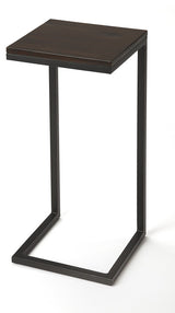 Kilmer Wood & Black Metal Finsih Accent Table, 5374403