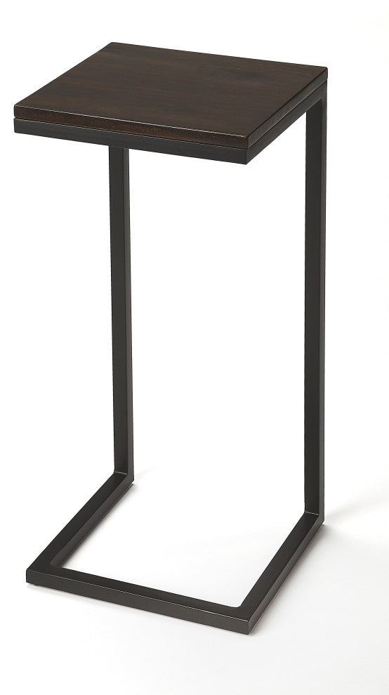 Kilmer Wood & Black Metal Finsih Accent Table, 5374403