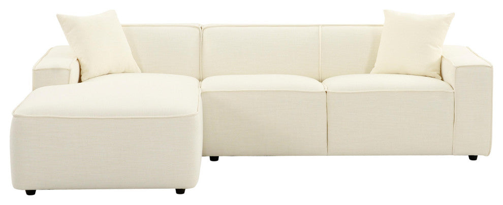 Olafur Cream Linen Sectional, LAF