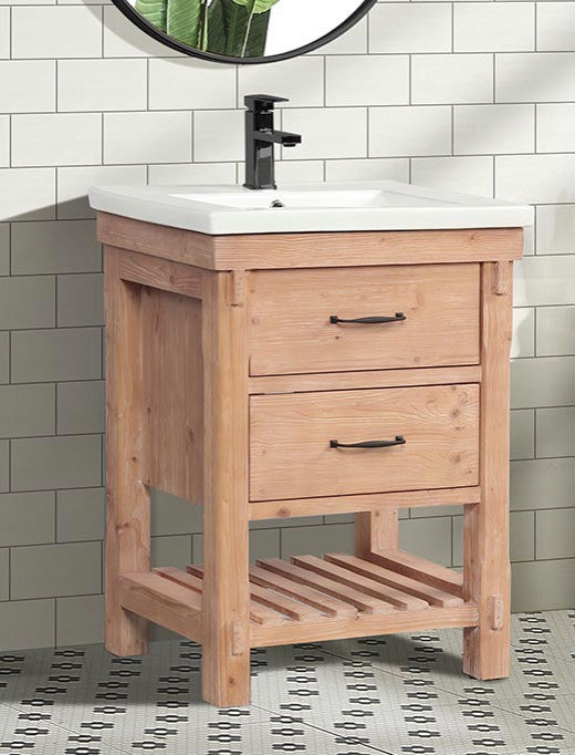 Marina 24" Bathroom Vanity, Driftwood Finish