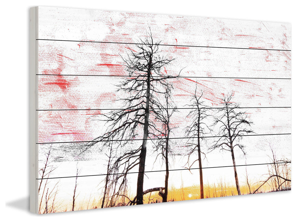 "Tall and Wispy" Print on White Wood, 45"x30"