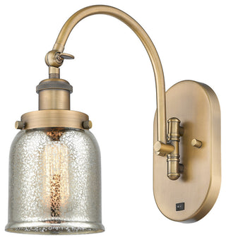 Bell Sconce, Brushed Brass, Silver Plated Mercury, Silver Plated Mercury