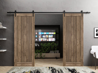 Slab Barn Door Panel 32 x 80 | Quadro 4111 Walnut