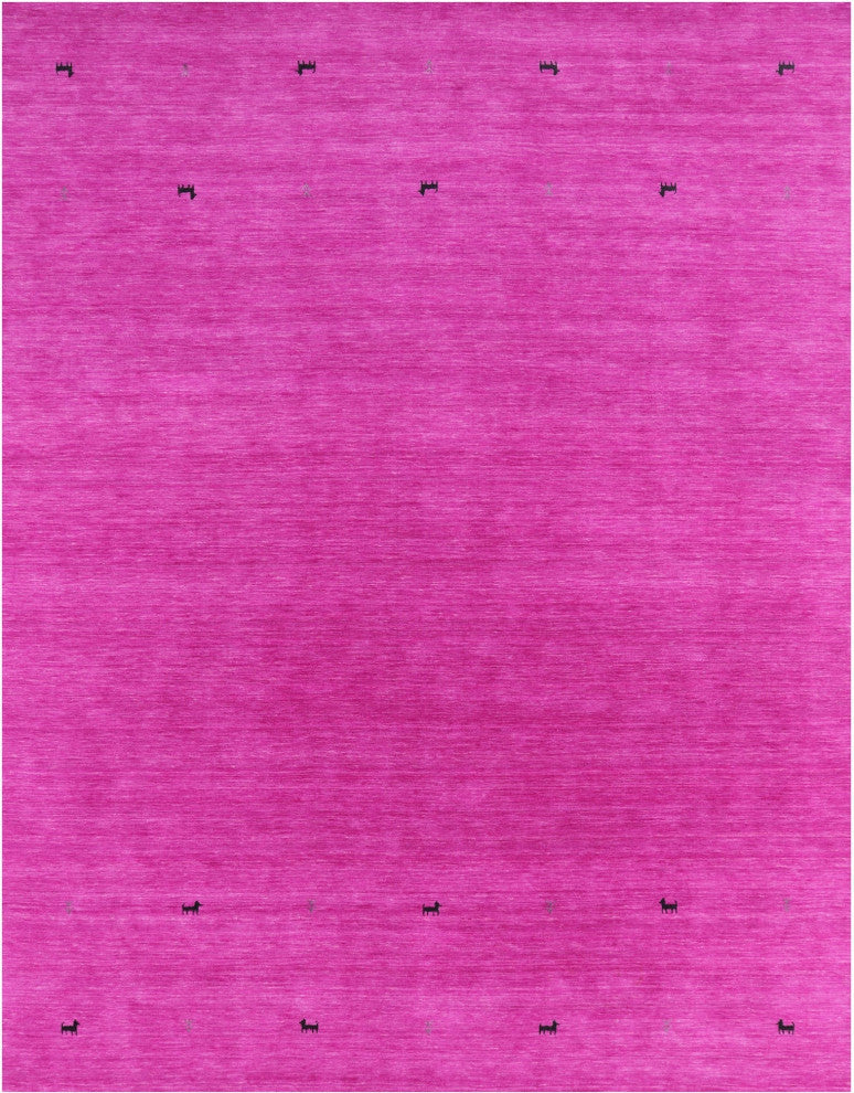 9' 0" X 12' 0" Persian Gabbeh Handmade Wool Rug - Q15058