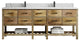 Parker Mango 84" Double Sink Bath Vanity in Natural  1.5" Calacatta Laza