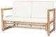 vidaXL 2 Seater Garden Sofa With Cushions Bamboo