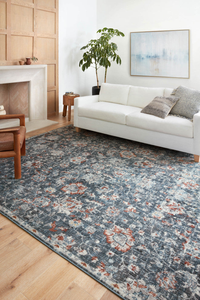 Loloi II Cassandra Blue / Rust 2'-6" X 10'-0" Area Rug