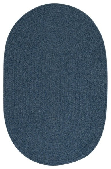 Colonial Mills Bristol WL01 Federal Blue Traditional Area Rug, Oval 8'x11'
