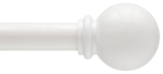 KenneyÂ® Alanis 5/8" Decorative Window Curtain Rod, White, 28-48"