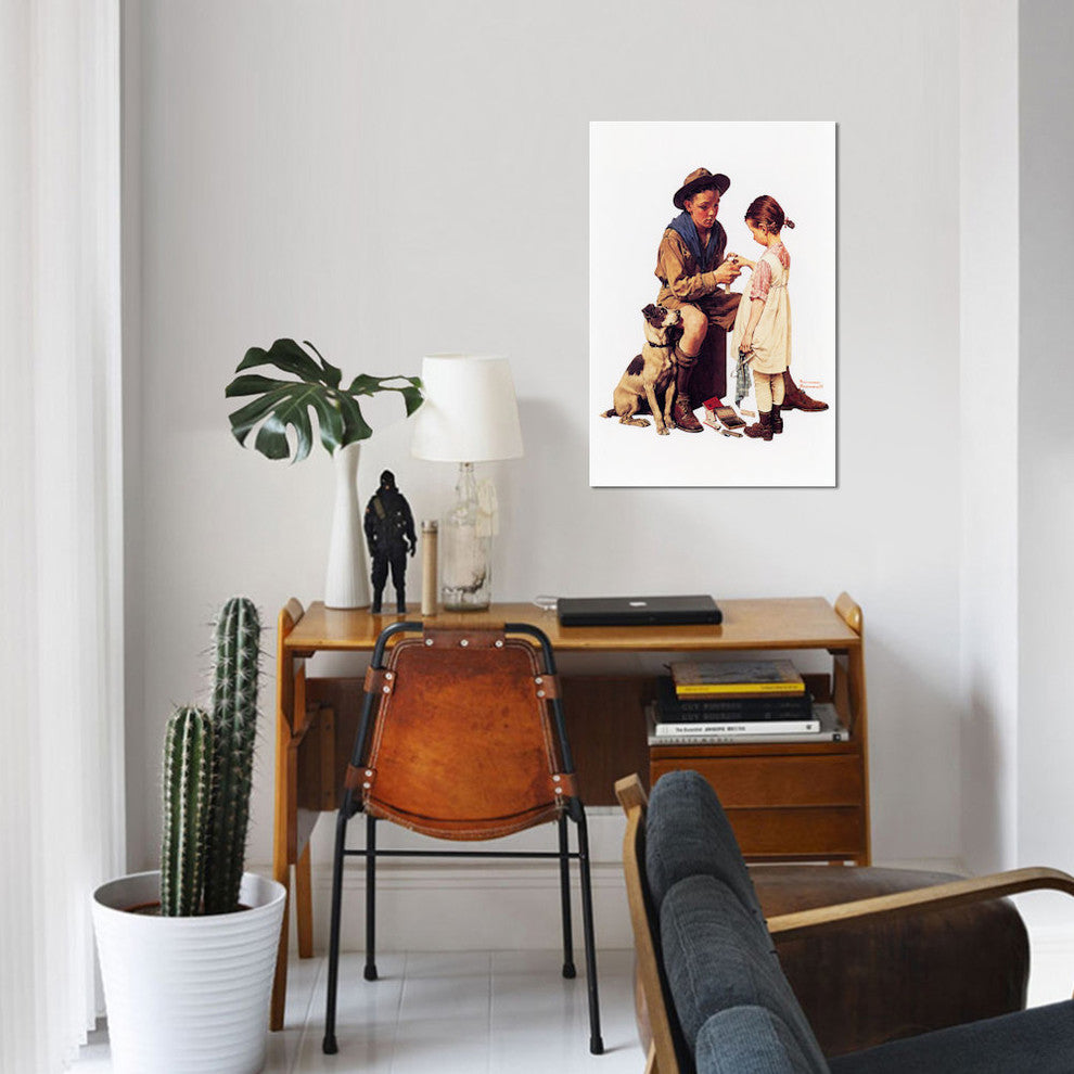 "Young Doctor" by Norman Rockwell, Canvas Print, 40x26"