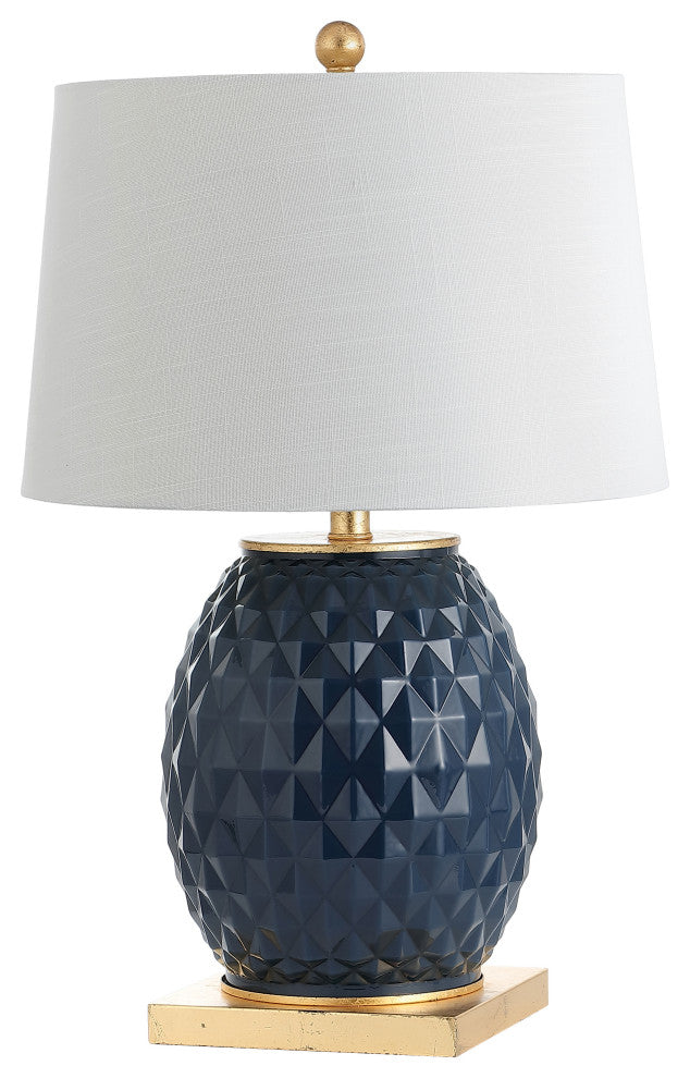 Diamond 25.5" LED Glass and Metal Table Lamp