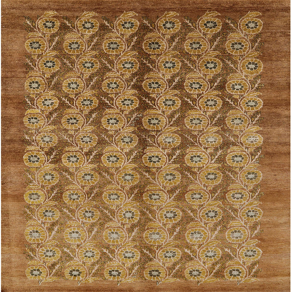Ahgly Company Indoor Square Mid-Century Modern Area Rugs, 7' Square