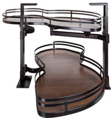 18" Blind Corner Swing Out, Right Handed Unit,Bronze Edging