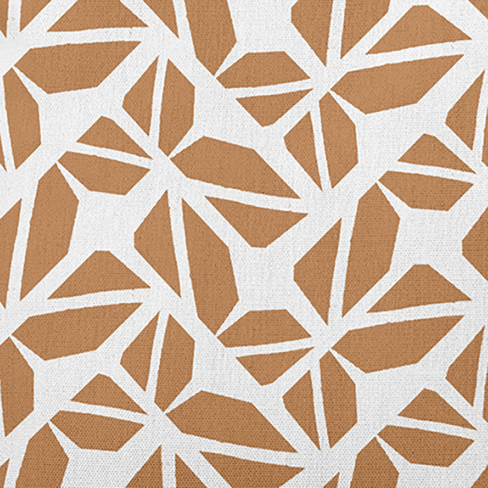 Kaleidoscope Graffiti Accent Pillow, Caramel, 18"x18"
