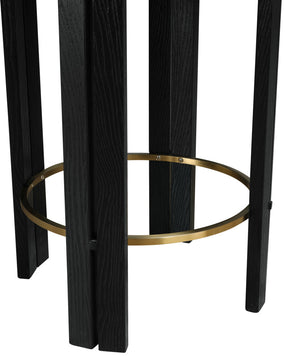 Harrison Upholstered Counter Stool, Black, Black Finish