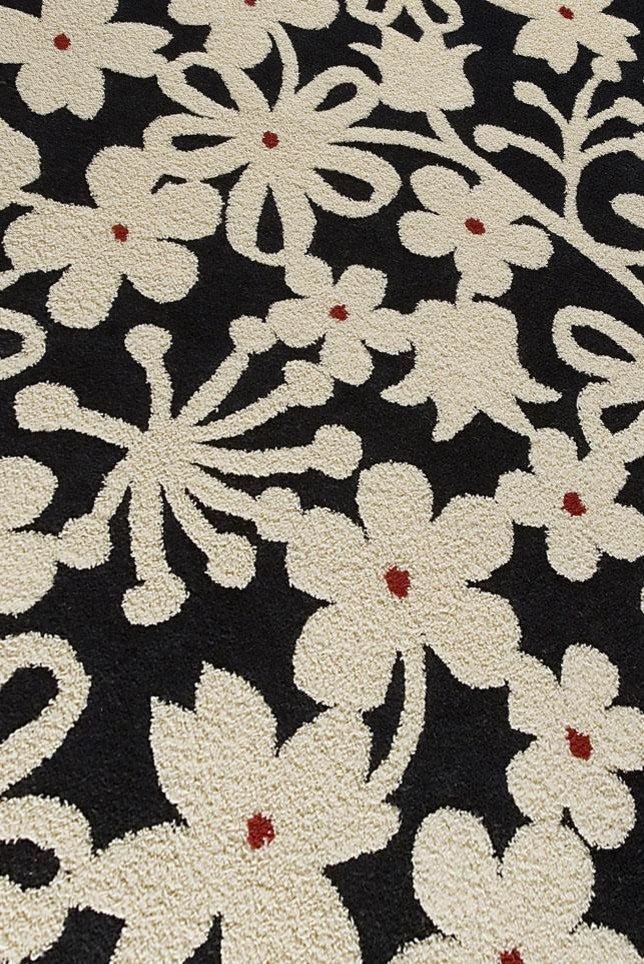 Hand Tufted Charcoal New Zealand Wool Area Rug, 6''6"x9''9"
