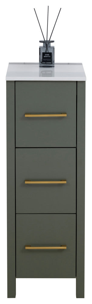 Vanity Art Freestanding Bathroom Storage Cabinet with Ceramic Top