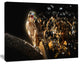 Falcon with Open Beak, Animal Canvas Wall Art, 60"x28"