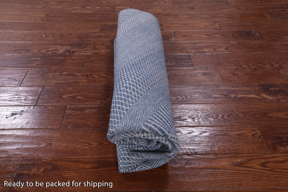 6' Round Savannah Grass Hand Knotted Wool and Silk Rug Q11474