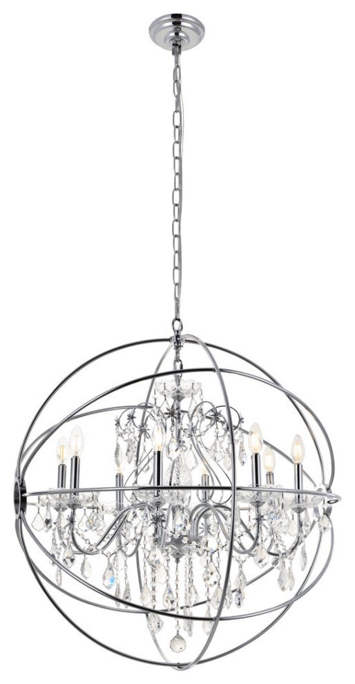 Cory 8-Light Chrome Crystal Pendant