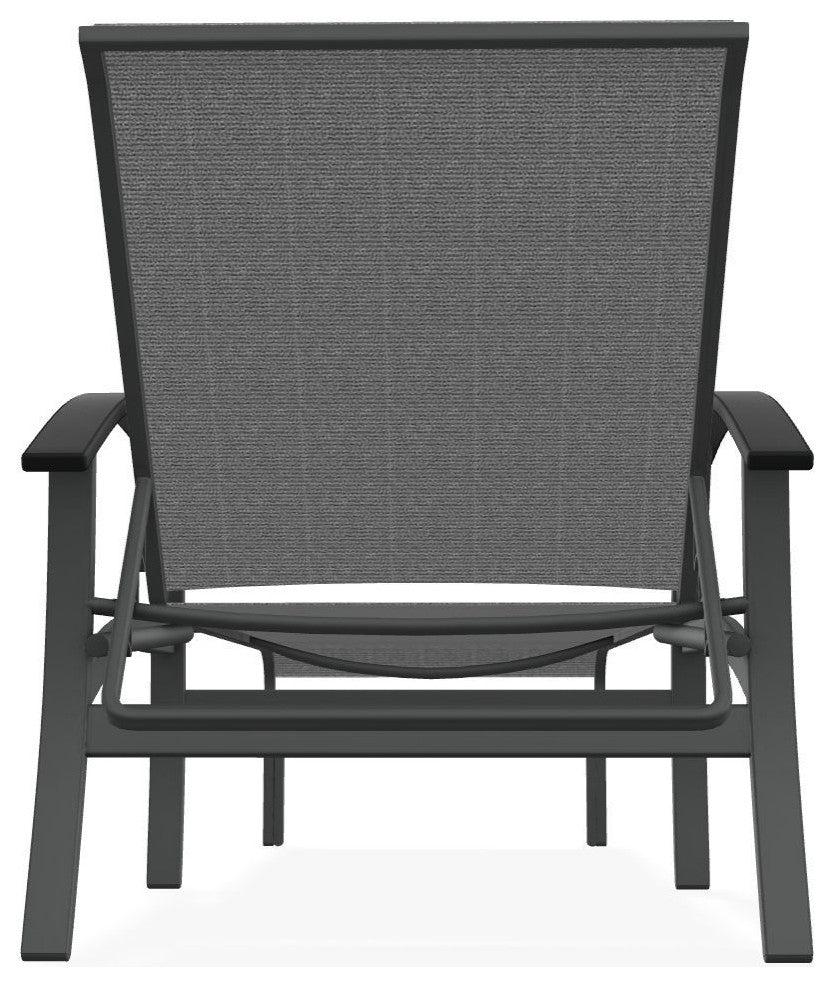 Belle Isle Sling 4-Position Outdoor Chaise Lounge, Titanium/Graphite