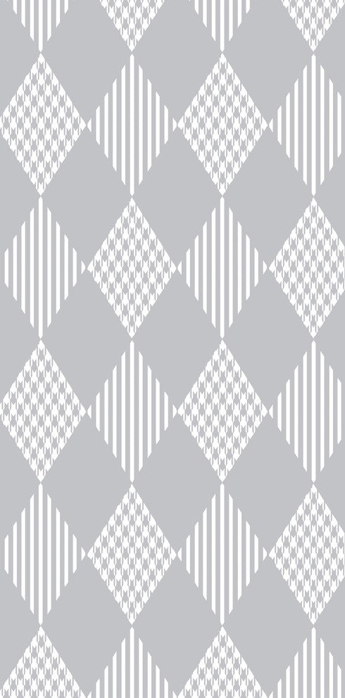 Check It Twice Decorative Holiday Geometric Print Bath Towel, Gray