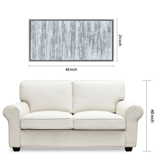 Silver Abstract Textured Metallic Hand Painted Wall Art by Martin Edwards