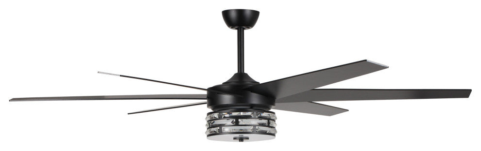 70-inch Black LED Ceiling Fan With Remote