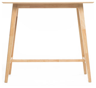 GDF Studio Margaret Natural Walnut Finish Wood Bar Table, Oak Finish