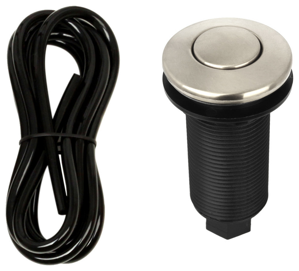 Copper Garbage Disposal Air Switch With Air Hose 5 Years Warranty, Brushed Nic