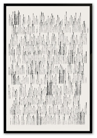 Satin Black 18" x 24" Abstract Lines Framed Print
