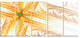 Brown Fractal Cross Design, Abstract Art on Canvas, 60"x28", 5 Panels