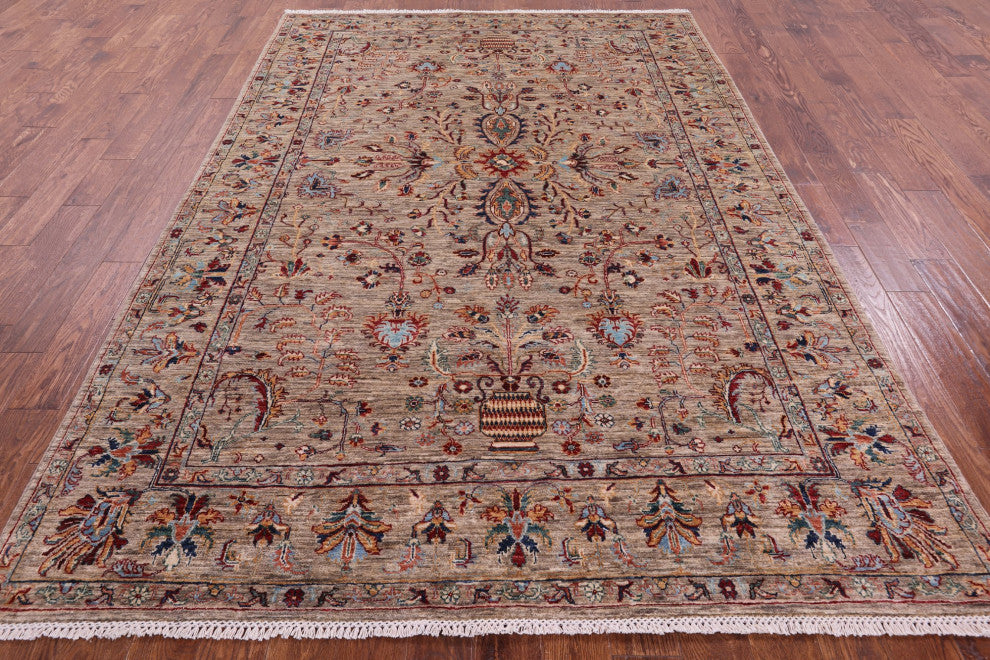 Handmade Persian Tabriz Wool Rug 6' 9" X 9' 10" Q11280