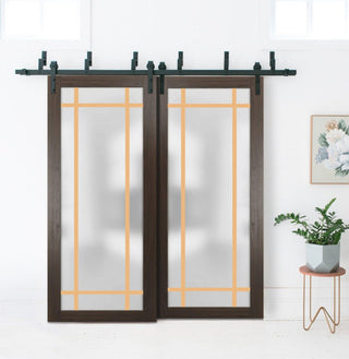 Slab Barn Door Panel 18 x 96 | Planum 2113 Chocolate Ash  | Sturdy Finished