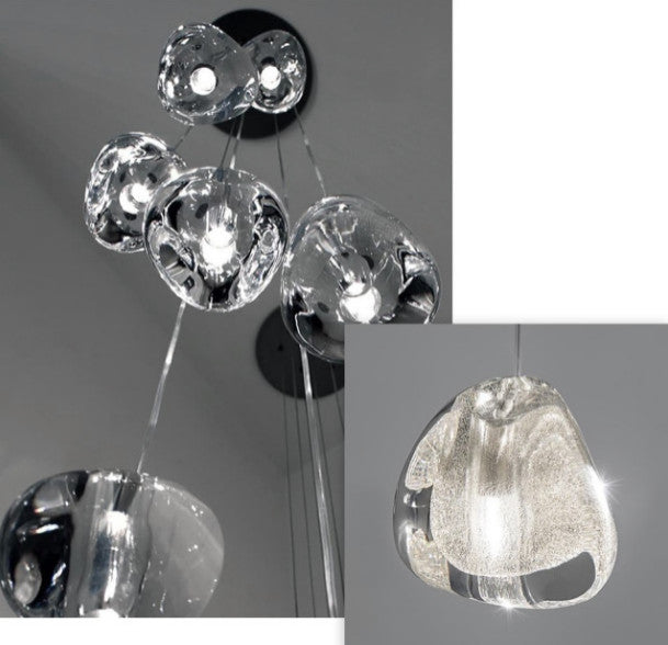 Hanging Modern Crystal Lamp for Staircase, 30 Lights
