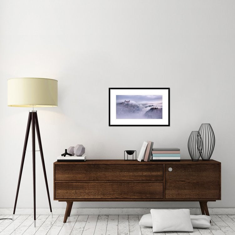 "Toledo City Foggy Morning" Framed Digital Print by Jesus M. Garcia, 32"x20"
