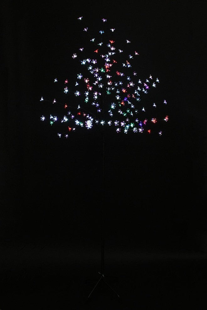 6' LED Lighted Cherry Blossom Flower Tree, Multi Color-Changing Lights