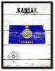 Kansas State Flag Canvas, 28"x37"
