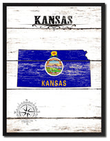 Kansas State Flag Canvas, 28"x37"