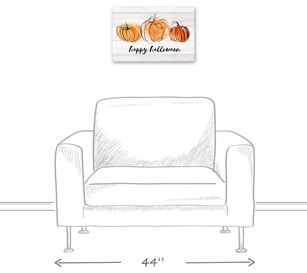 Watercolor Pumpkins 12x18 Canvas Wall Art