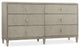 Catania Modern / Contemporary Six-Drawer Dresser in Silver Finish