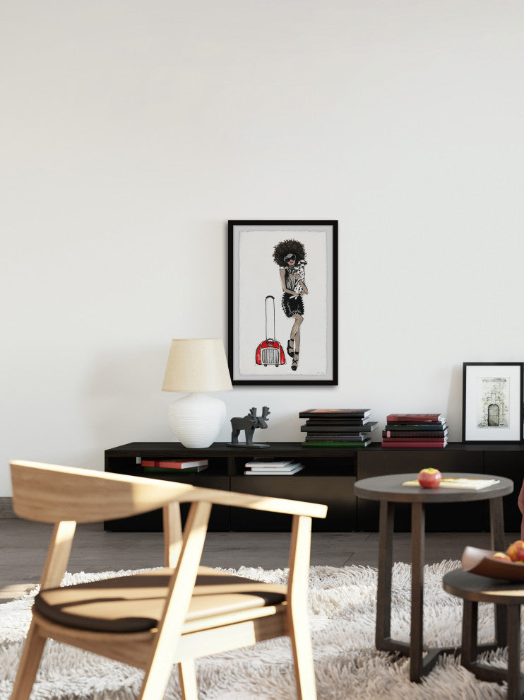 "I'm on My Way" Framed Painting Print, 8x12