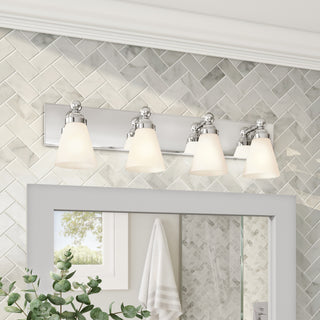Hudson 4-Light Bath Bar, Chrome