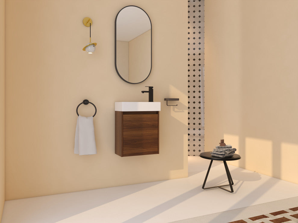 18" Sink Vanity, Plywood, Ceramic Top, No Faucet