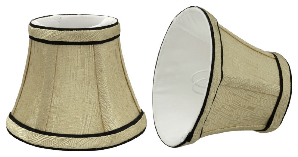 30003-2 Small Bell  Chandelier Clip On Lamp Shade Ivory 3"x5"x4"