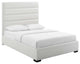 Genevieve Queen Faux Leather Platform Bed, White