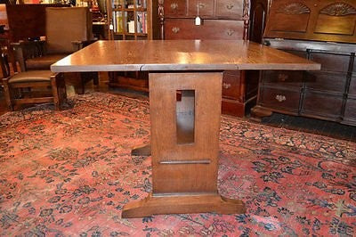 Mission Solid Oak Drop Leaf Dining Table