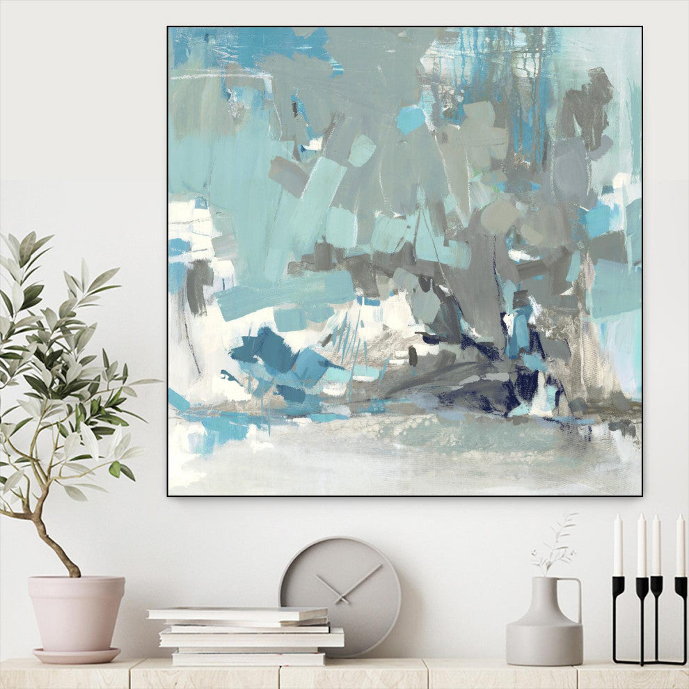 "Above the Mist" Framed Canvas by Giant Art 20"x20"