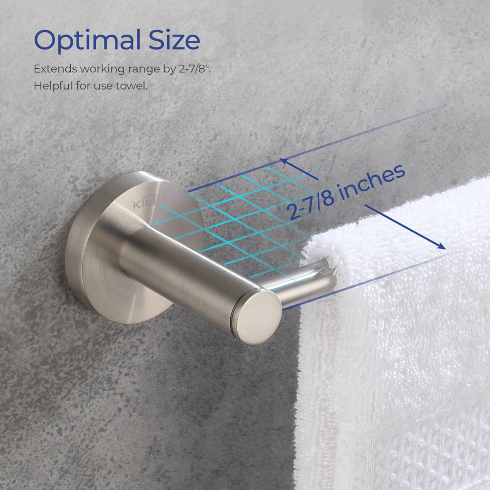 Circular 10" Bathroom Towel Bar KBA1403, Brush Nickel