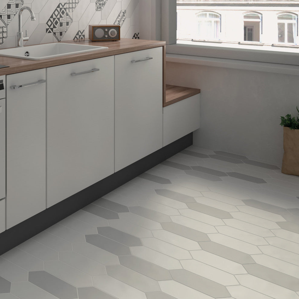 Kite White Porcelain Floor and Wall Tile